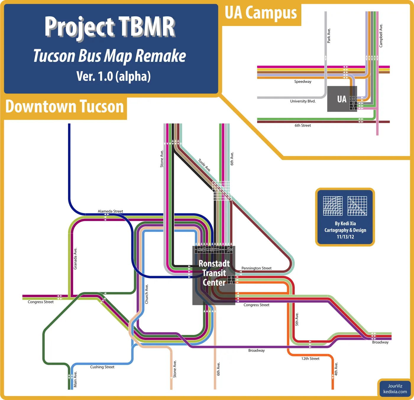 Tucson bus map concept